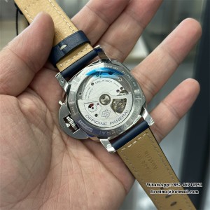 VSF P9001 PAM688 42mm LUMINOR 1950 GMT Blue Dial Blue Leather Strap - Image 6