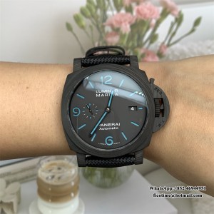 VSF P9001 PAM1661 44mm Luminor Titanium Black Dial Black Nylon Strap - Image 4