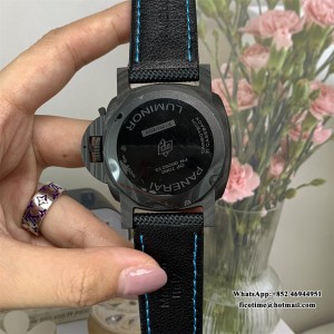 VSF P9001 PAM1661 44mm Luminor Titanium Black Dial Black Nylon Strap - Image 6