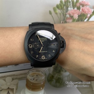 VSF P9001 PAM438 44mm LUMINOR 1950 GMT Ceramic Black Dial Ceramic Bracelet - Image 6