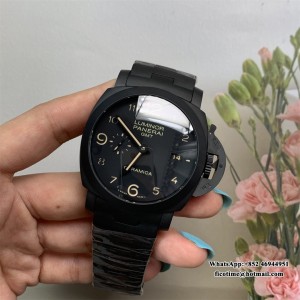 VSF P9001 PAM438 44mm LUMINOR 1950 GMT Ceramic Black Dial Ceramic Bracelet - Image 7