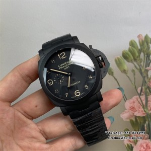 VSF P9001 PAM438 44mm LUMINOR 1950 GMT Ceramic Black Dial Ceramic Bracelet - Image 9