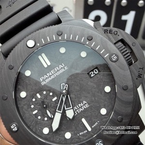 VSF P9010 PAM979 47mm Submersible Carbon Black Dial Black Rubber Strap - Image 5