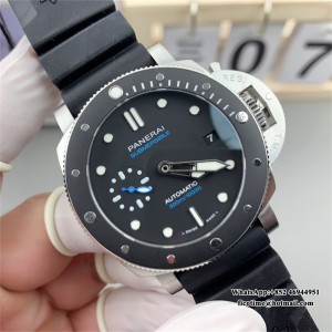 VSF P9001 PAM683 42mm Submersible Black Dial Black Rubber Strap - Image 3