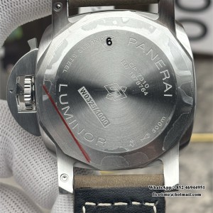 VSF P9000 PAM1314 44mm Luminor White Dial Brown Leather Strap - Image 4