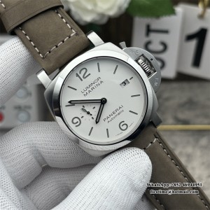 VSF P9000 PAM1314 44mm Luminor White Dial Brown Leather Strap - Image 6