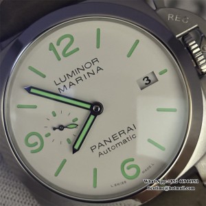 VSF P9000 PAM1314 44mm Luminor White Dial Brown Leather Strap - Image 8