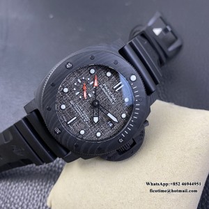VSF P9010 PAM1039 47mm Submersible Carbon Grey Sail Dial Black Rubber Strap - Image 4