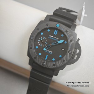 VSF P9010 PAM960 42mm Submersible Carbon Black Dial Black Rubber Strap - Image 3