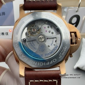 VSF P9010 PAM968 47mm Submersible Bronze Black Dial Brown Leather Strap - Image 3