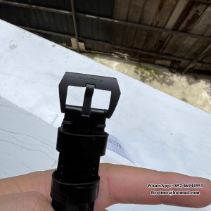 VSF P9010 PAM1096 42mm Luminor GMT Titanium Black Dial Black Leather Strap - Image 7