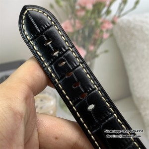 VSF P9000 PAM312 44mm Luminor Black Dial Black Leather Strap - Image 7