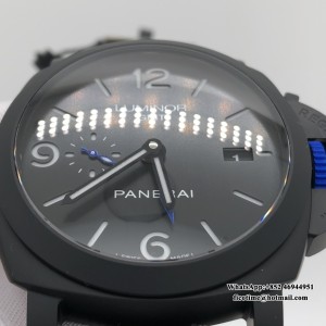 VSF P9010 PAM1176 44mm Luminor GMT Bucherer Blue Black Dial Black Nylon Strap - Image 8
