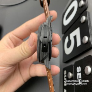 VSF P9010 PAM661 44mm Luminor Titanium Black Dial Brown Leather Strap - Image 5