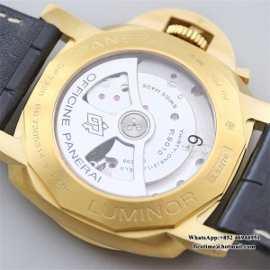 VSF P9010 PAM115 44mm Luminor YG Grey Dial Black Leather Strap - Image 3