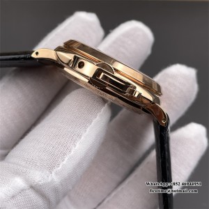 VSF P9001 PAM908 42mm Luminor RG Black Dial Black Leather Strap - Image 8