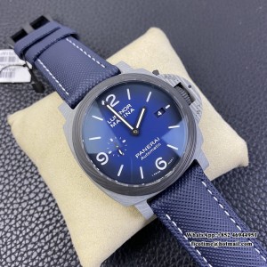 VSF P9010 PAM1663 44mm Luminor Carbon Gradient Blue Dial Blue Nylon Strap - Image 2