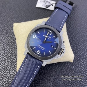 VSF P9010 PAM1663 44mm Luminor Carbon Gradient Blue Dial Blue Nylon Strap - Image 3