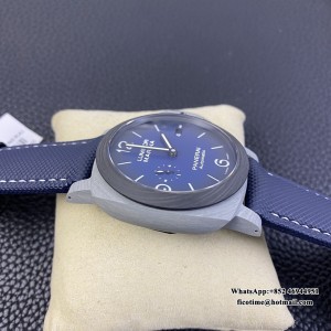 VSF P9010 PAM1663 44mm Luminor Carbon Gradient Blue Dial Blue Nylon Strap - Image 4
