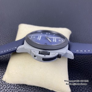 VSF P9010 PAM1663 44mm Luminor Carbon Gradient Blue Dial Blue Nylon Strap - Image 7