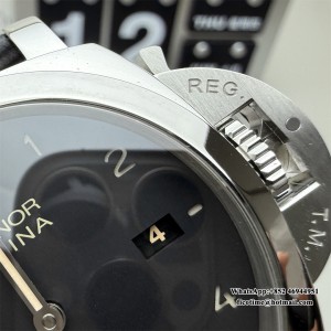 VSF P9000 PAM359 44mm Luminor Black Dial Black Leather Strap - Image 9