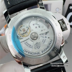 VSF P9000 PAM531 44mm Luminor GMT Black Dial Black Leather Strap - Image 5