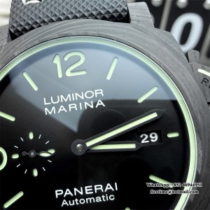 VSF P9010 PAM1118 44mm Luminor Carbon Black Dial Black Nylon Strap - Image 5