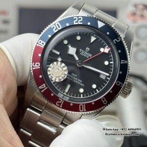 ZF A2836 Black Bay GMT 41mm Blue/Red Bezel Black Dial SS Bracelet - Image 3