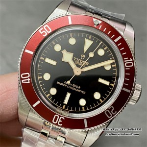 ZF A2824 Black Bay 41mm Red Bezel Black Dial SS Bracelet - Image 5