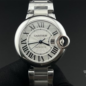 AF NH05A Ballon Bleu De Cartier 33mm White Dial SS Bracelet - Image 3