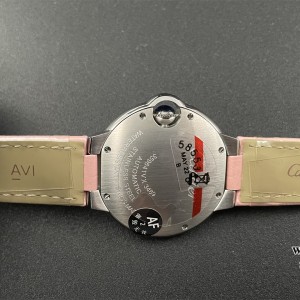 AF NH05A Ballon Bleu De Cartier 33mm Pink Dial Pink Leather Strap - Image 4