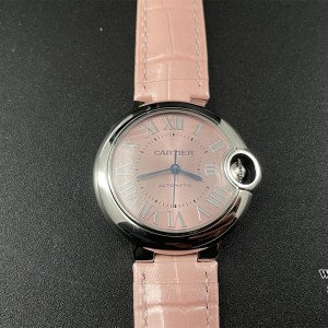 AF NH05A Ballon Bleu De Cartier 33mm Pink Dial Pink Leather Strap - Image 7
