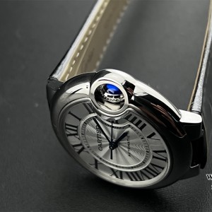 AF NH05A Ballon Bleu De Cartier 33mm White Dial Black Leather Strap - Image 5