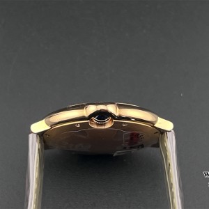 AF A2824 Ballon Bleu De Cartier 42mm RG White Dial Brown Leather Strap - Image 3