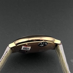 AF A2824 Ballon Bleu De Cartier 42mm RG White Dial Brown Leather Strap - Image 4