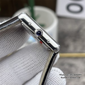 AF Swiss Quartz Tank Must 29.5x22mm White Dial Black Leather Strap - Image 2