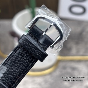 AF Swiss Quartz Tank Must 29.5x22mm White Dial Black Leather Strap - Image 3