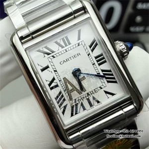 AF Swiss Quartz Tank Must 29.5x22mm White Dial SS Bracelet - Image 8