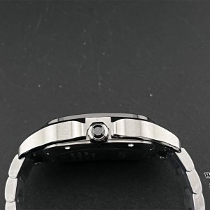 BVF MY9015 Santos Large 40mm Black Bezel Grey Dial SS Bracelet - Image 5