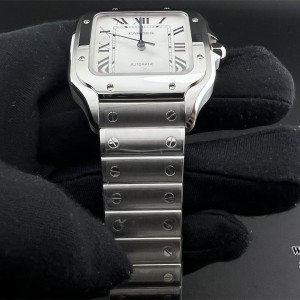 BVF MY9015 Santos Large 40mm White Dial SS Bracelet - Image 3