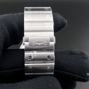 BVF MY9015 Santos Large 40mm White Dial SS Bracelet - Image 5