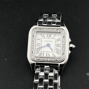 BVF Swiss Quartz PANTHERE 22mm Diamond Bezel White Dial SS Bracelet - Image 5