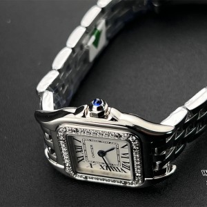 BVF Swiss Quartz PANTHERE 22mm Diamond Bezel White Dial SS Bracelet - Image 6