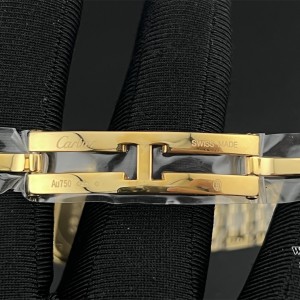 BVF Swiss Quartz PANTHERE 22mm YG Diamond Bezel White Dial YG Bracelet - Image 3