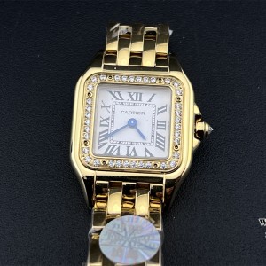 BVF Swiss Quartz PANTHERE 22mm YG Diamond Bezel White Dial YG Bracelet - Image 5