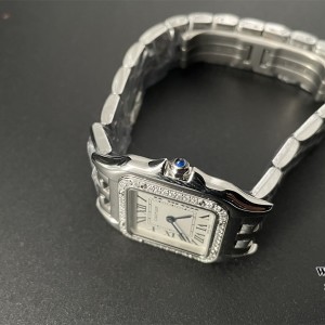 BVF Swiss Quartz PANTHERE 27mm Diamond Bezel White Dial SS Bracelet - Image 3