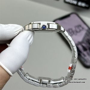 Santos Medium 35mm White Dial SS Bracelet BVF MY9015 - Image 3