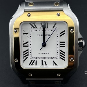 Santos Medium 35mm YG White Dial SS Bracelet BVF MY9015 - Image 5