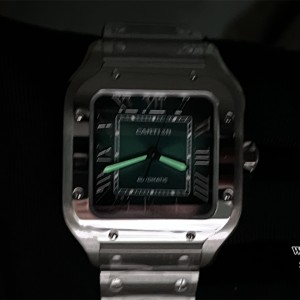 Santos Medium 35mm Green Dial SS Bracelet BVF MY9015 - Image 5