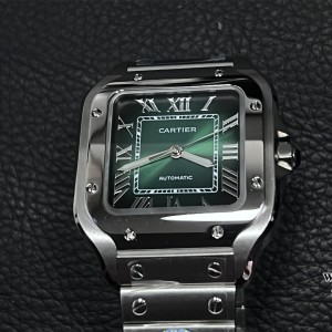 Santos Medium 35mm Green Dial SS Bracelet BVF MY9015 - Image 6